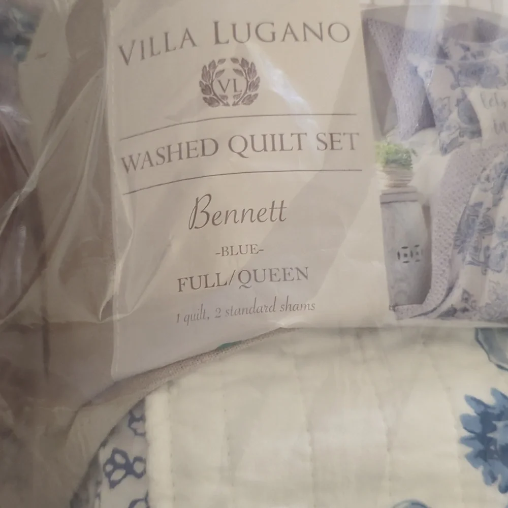 Levtex Home - Bennett Quilt Set Full/Queen Quilt, Two Standard Pillow Shams New
